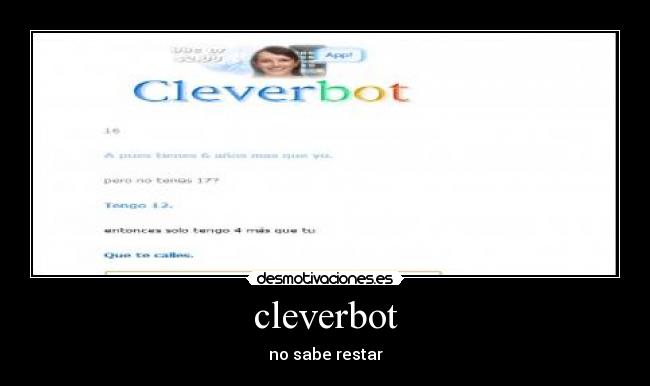 cleverbot - no sabe restar