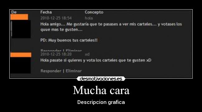 Mucha cara - Descripcion grafica