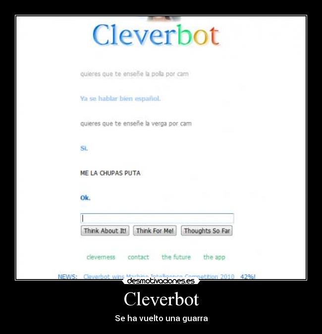 Cleverbot - Se ha vuelto una guarra