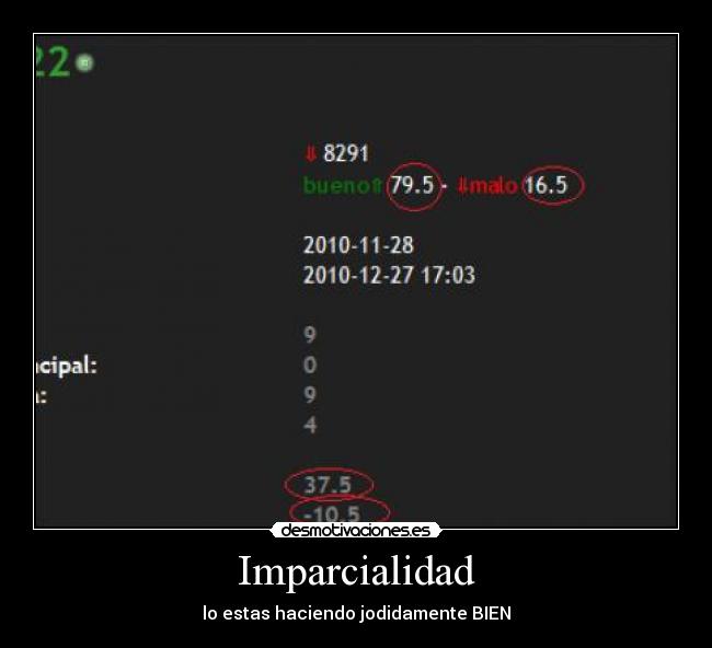 carteles imparcialidad desmotivaciones