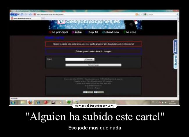 Alguien ha subido este cartel - Eso jode mas que nada