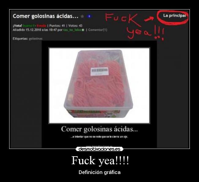 Fuck yea!!!! - Definición gráfica