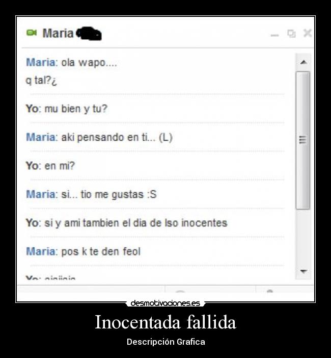 Inocentada fallida -
