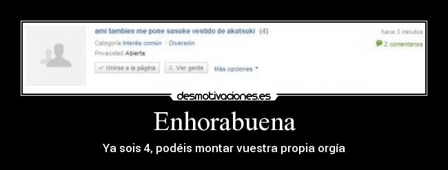 Enhorabuena - Ya sois 4, podéis montar vuestra propia orgía