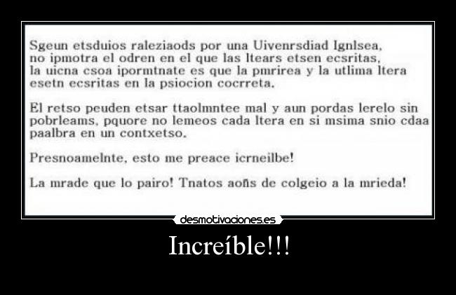 Increíble!!! -