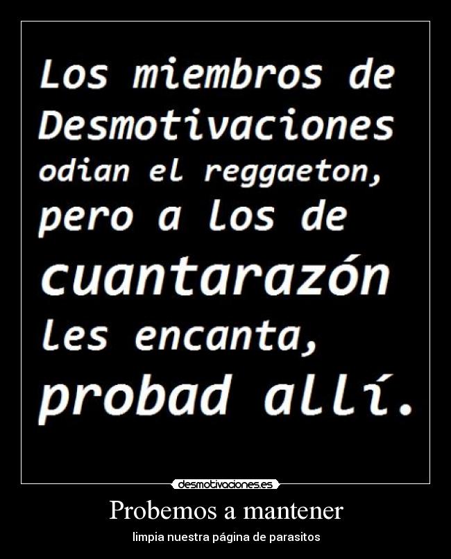 Probemos a mantener - 