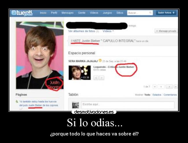 Si lo odias... - ¿porque todo lo que haces va sobre él?
