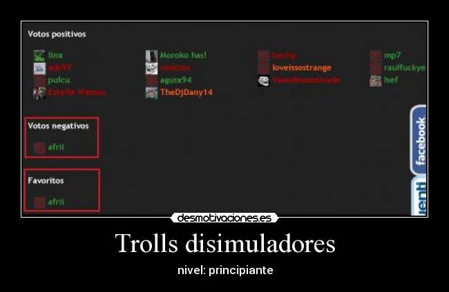 Trolls disimuladores -