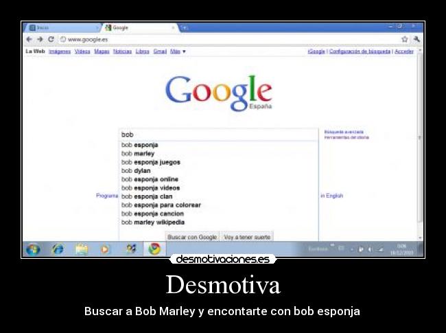 Desmotiva - Buscar a Bob Marley y encontarte con bob esponja 