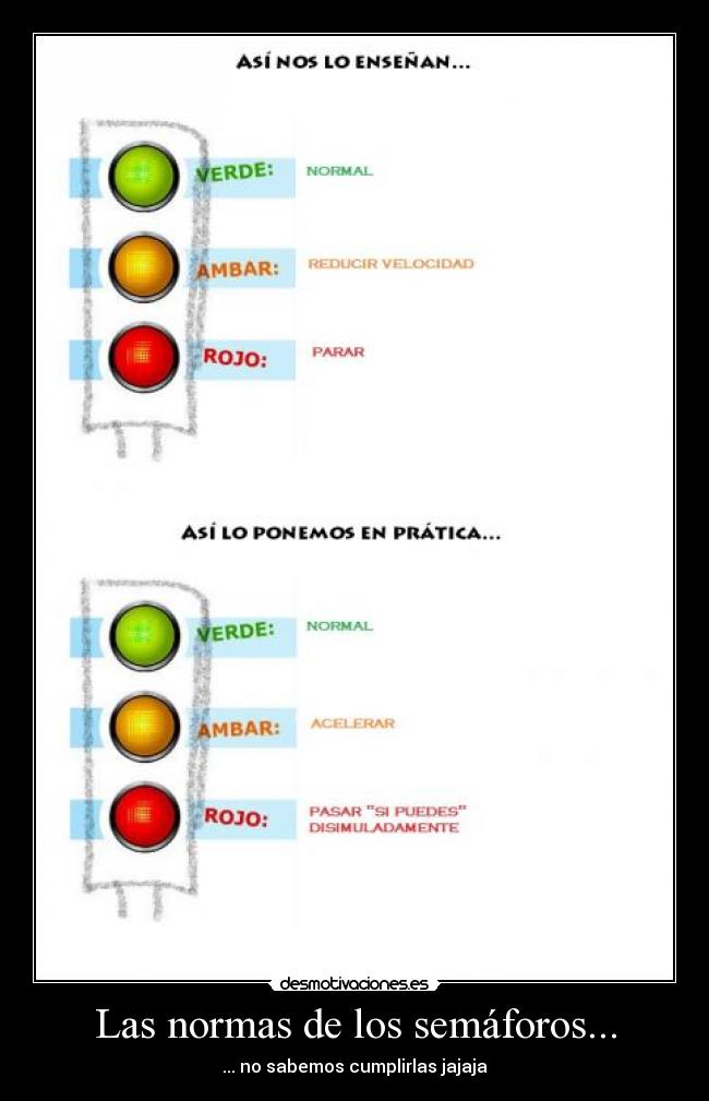 Las normas de los semáforos... - 