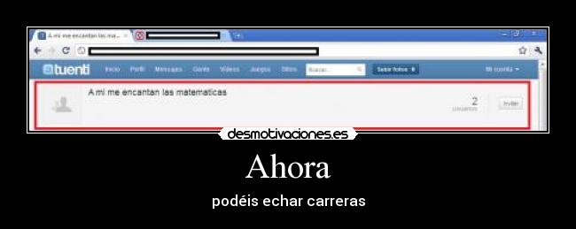 Ahora - podéis echar carreras