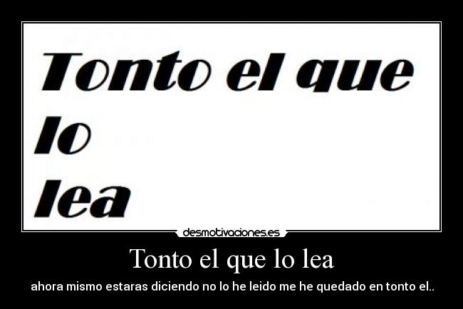 carteles tonto tonto desmotivaciones