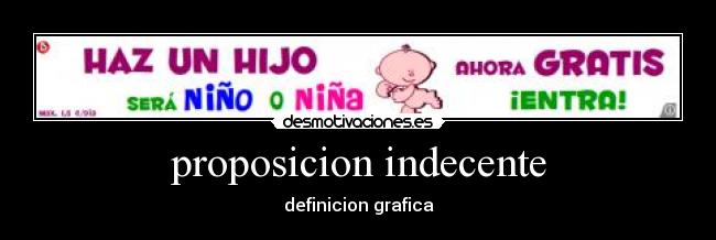 proposicion indecente - definicion grafica
