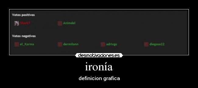 ironía - definicion grafica