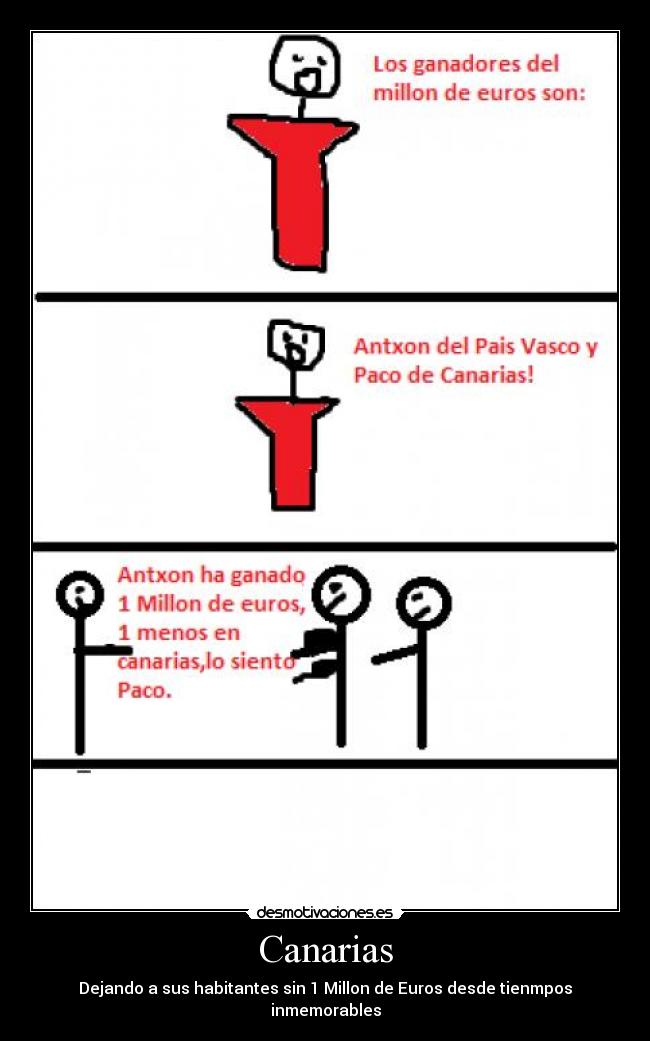 Canarias - Dejando a sus habitantes sin 1 Millon de Euros desde tienmpos inmemorables