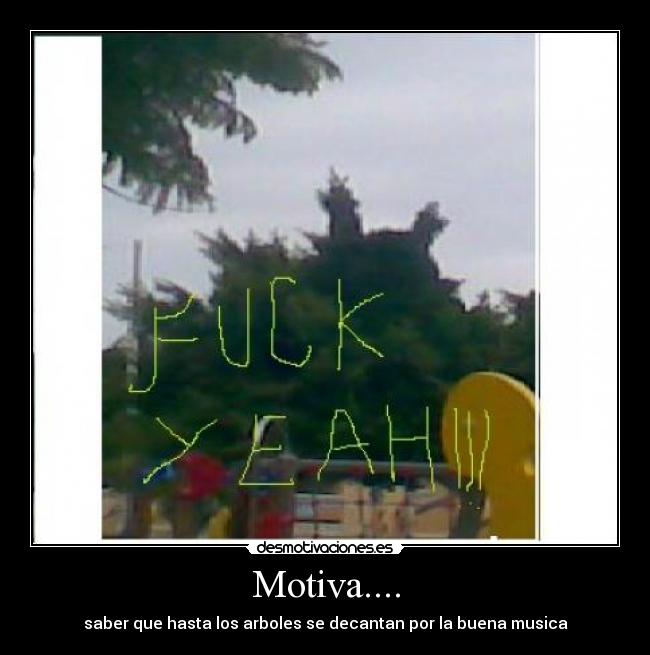 Motiva.... - saber que hasta los arboles se decantan por la buena musica