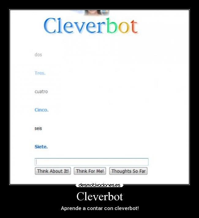 Cleverbot - Aprende a contar con cleverbot!