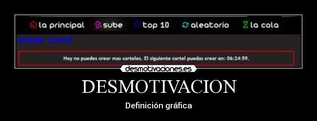 DESMOTIVACION - Definición gráfica