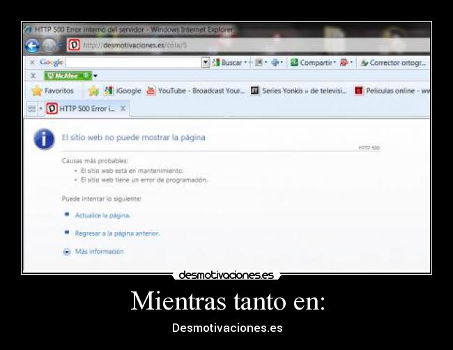 Mientras tanto en: - Desmotivaciones.es