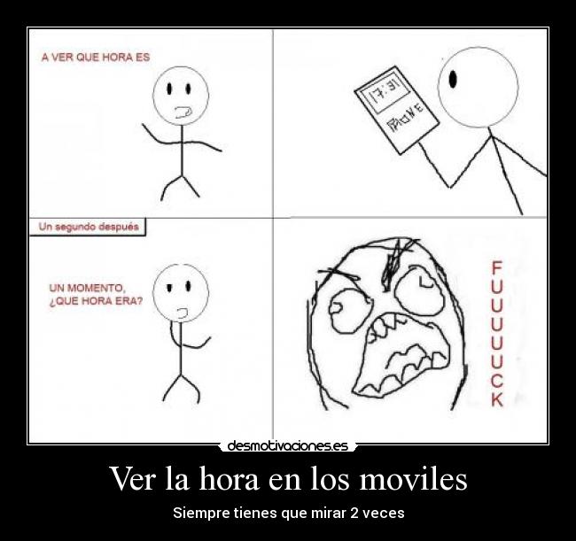 Ver la hora en los moviles - 