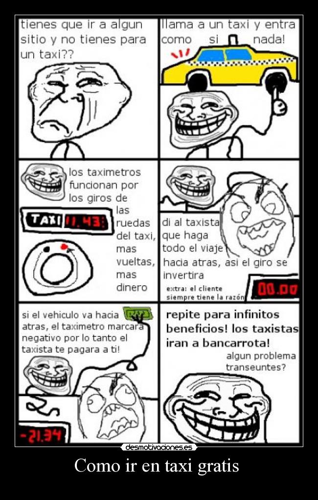 Como ir en taxi gratis -
