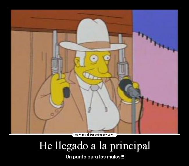 He llegado a la principal - Un punto para los malos!!!