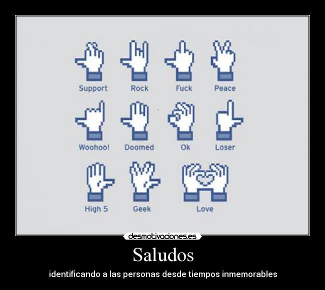 Saludos - identificando a las personas desde tiempos inmemorables