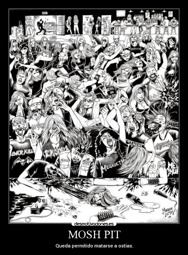 carteles mosh pit desmotivaciones ostias desmotivaciones