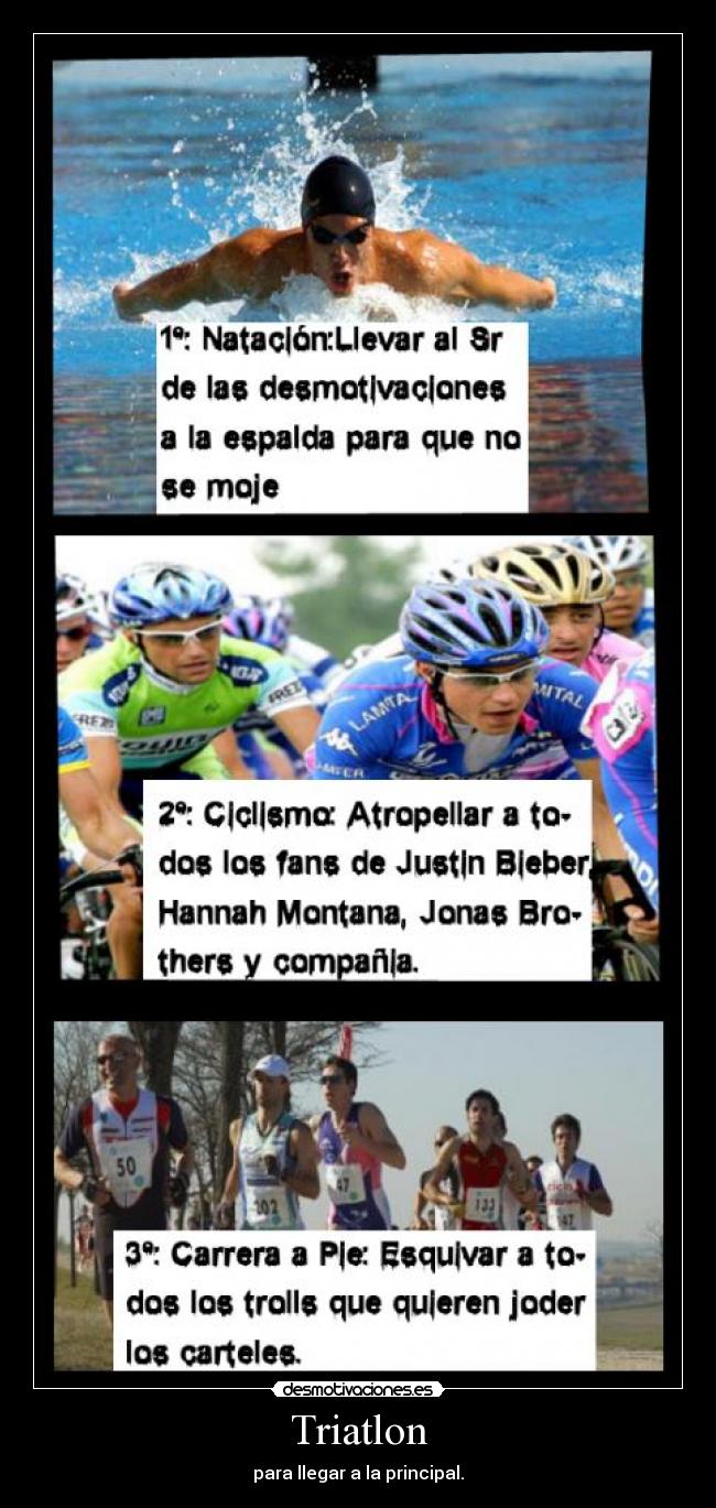 Triatlon - para llegar a la principal.