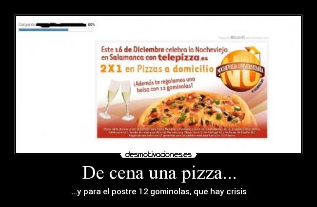 De cena una pizza... - 