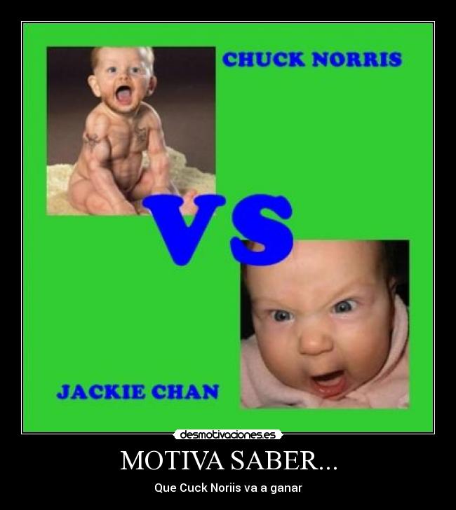 MOTIVA SABER... - Que Cuck Noriis va a ganar