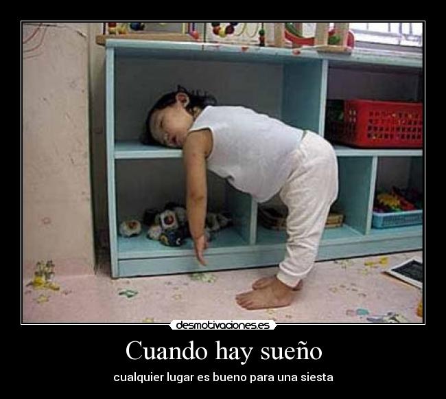 Cuando hay sueño - cualquier lugar es bueno para una siesta