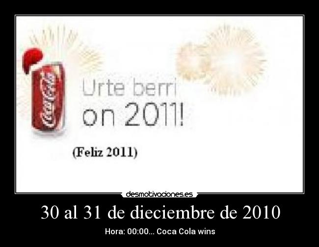 carteles coca cola feliz ano nuevo desmotivaciones