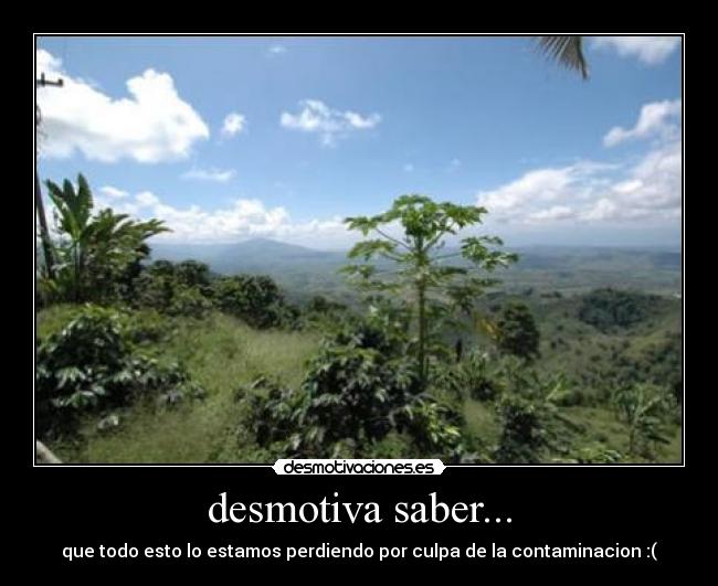 desmotiva saber... - 