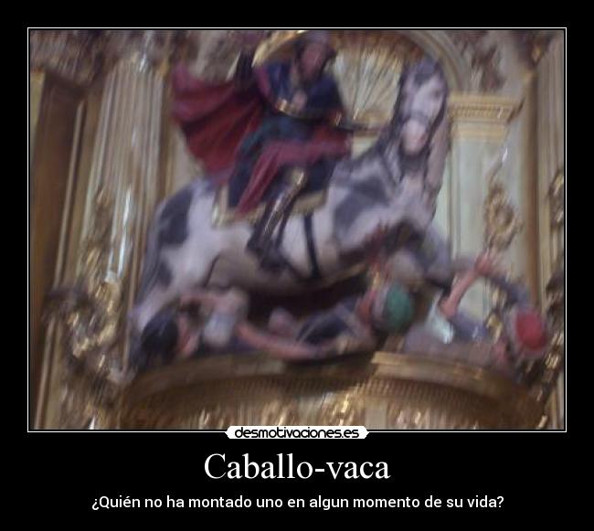 carteles caballo vaca desmotivaciones