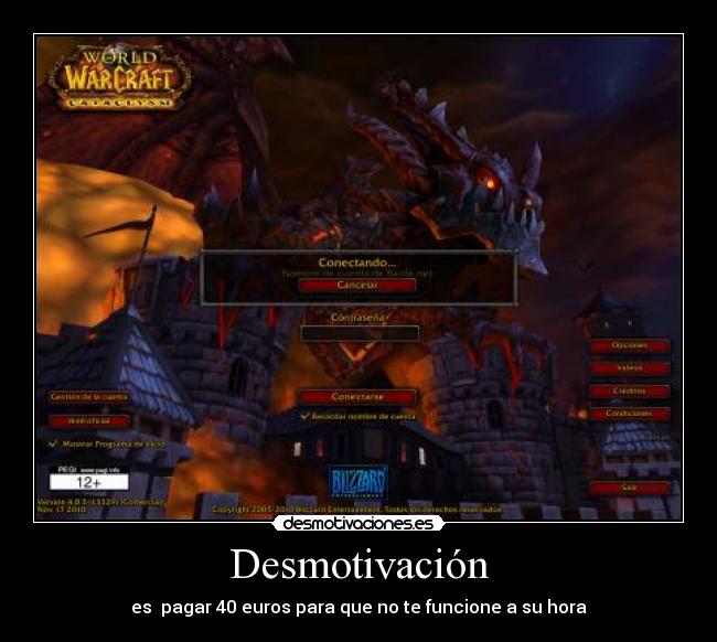 Desmotivación - es pagar 40 euros para que no te funcione a su hora