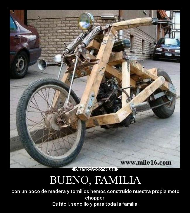 carteles familia moto madera bricomania ingenioso desmotivaciones