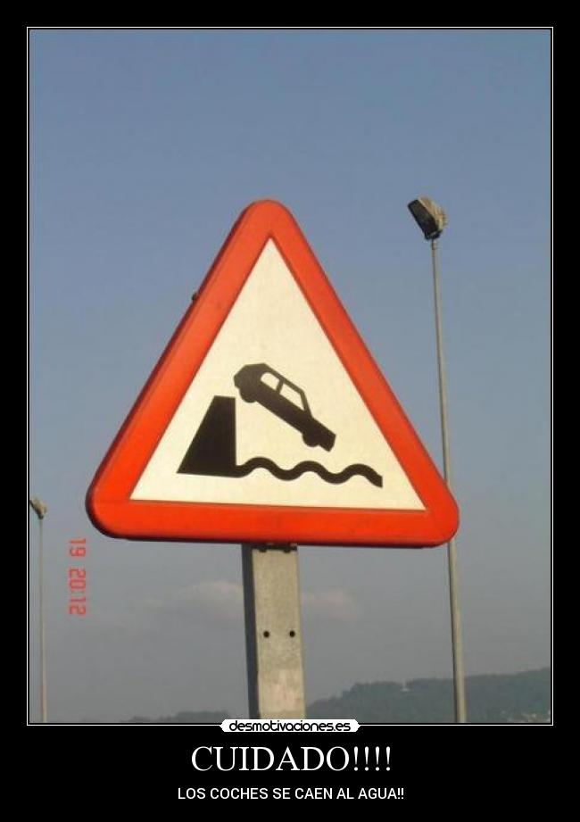 CUIDADO!!!! - LOS COCHES SE CAEN AL AGUA!!