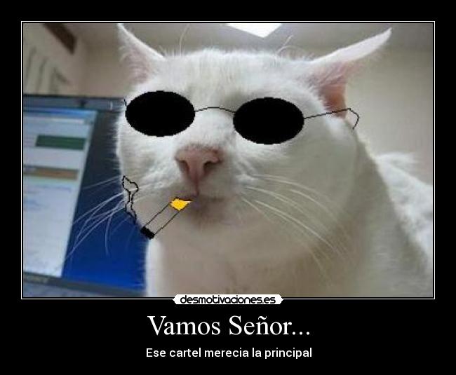 Vamos Señor... - Ese cartel merecia la principal