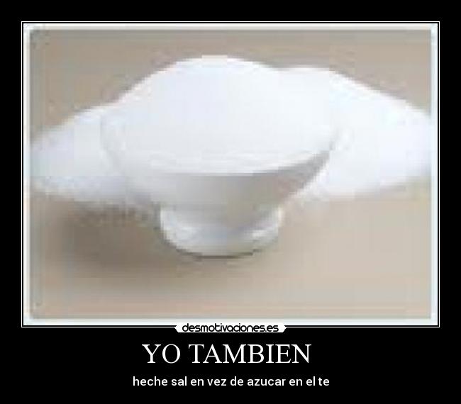 YO TAMBIEN  - heche sal en vez de azucar en el te