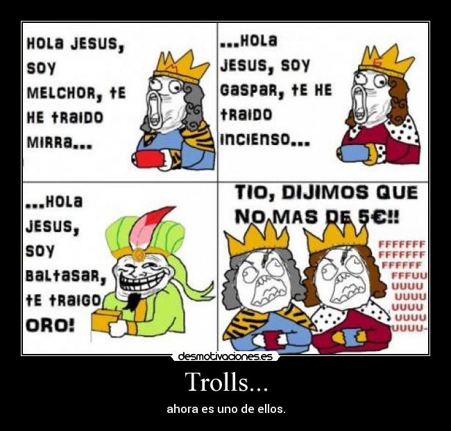 carteles melchor gaspar baltasar navidad ffffuuu troll desmotivaciones