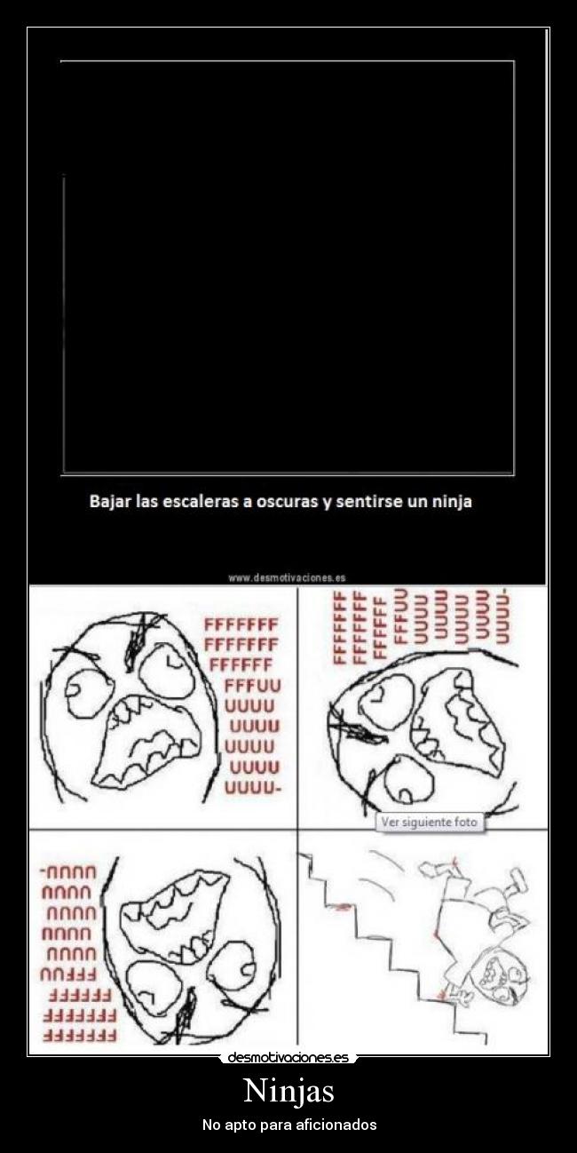 carteles ninja ffuu escaleras desmotivaciones