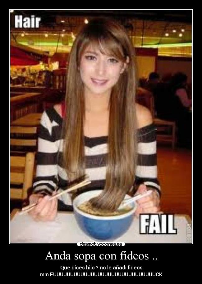 Anda sopa con fideos .. -