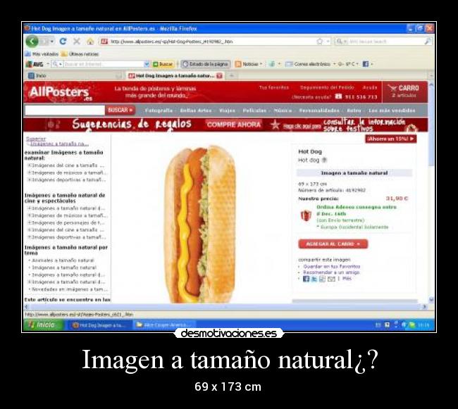 Imagen a tamaño natural¿? - 69 x 173 cm 