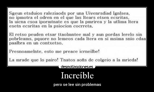 Increíble - pero se lee sin problemas
