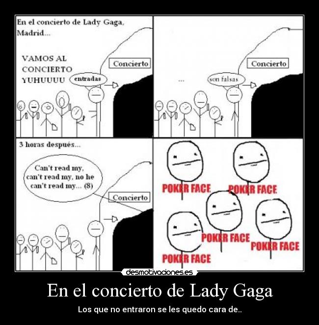 En el concierto de Lady Gaga - Los que no entraron se les quedo cara de..