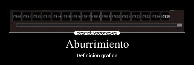 Aburrimiento - Definición gráfica