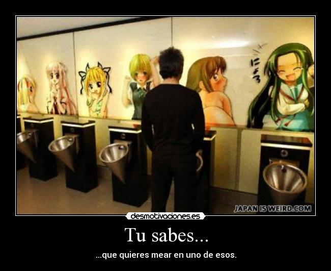 Tu sabes... - ...que quieres mear en uno de esos.