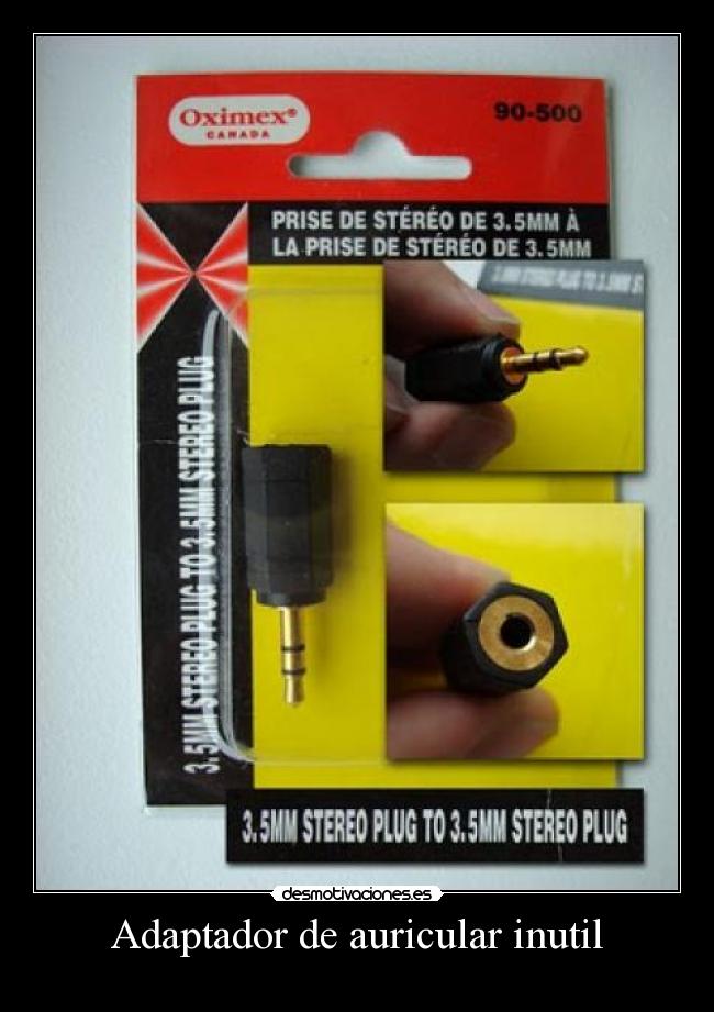 carteles adaptador auricular desmotivaciones