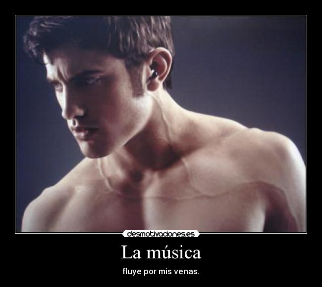 carteles musica musica fluye por mis venas desmotivaciones